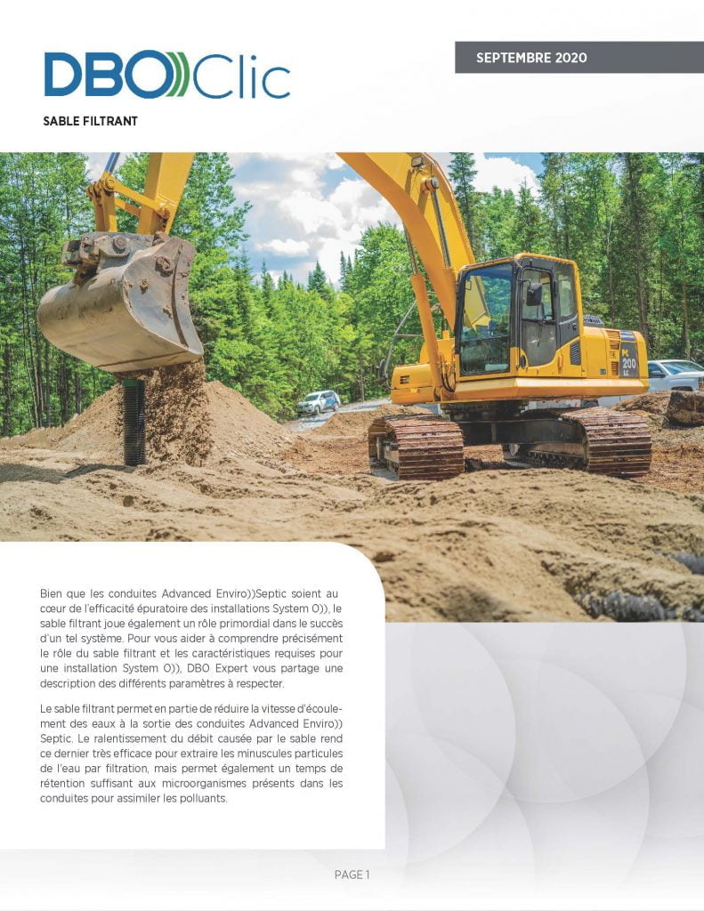 Le sable filtrant - DBO))Clic 2