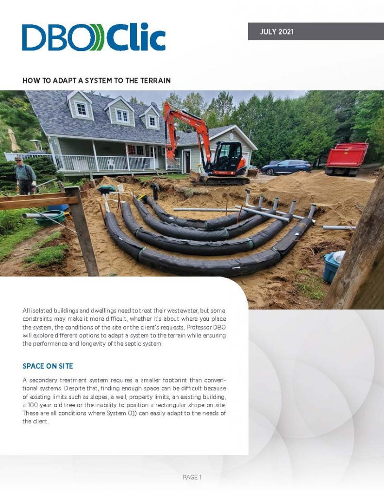How to adapt a septic system to the terrain - DBO))Clic 1
