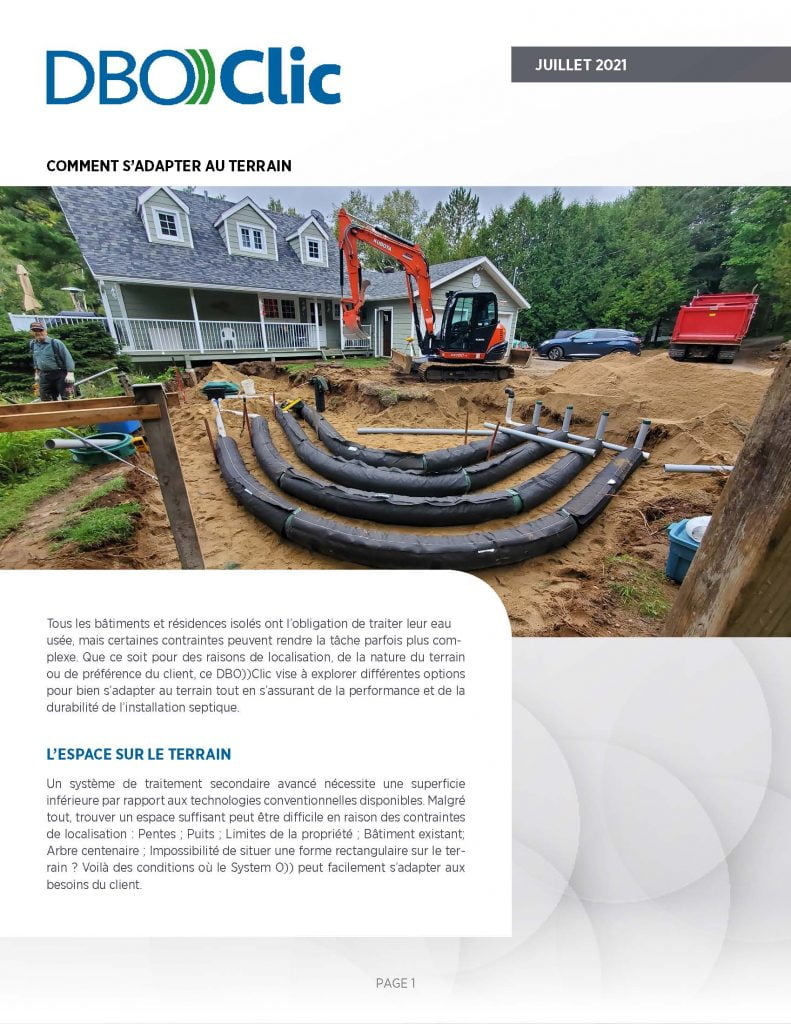 Comment adapter une installation septique au terrain - DBO))Clic 2