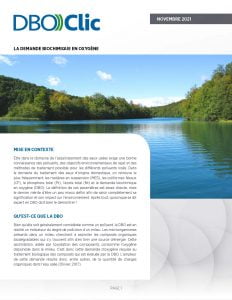 La demande biochimique en oxygène - DBO))Clic 1