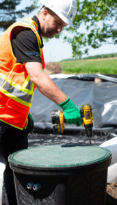 couvercle dans la boîte de distribution